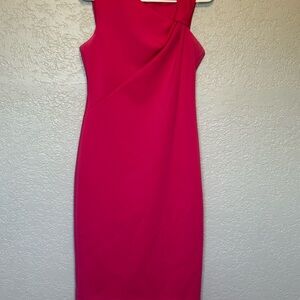 Calvin Klein Fuchsia Asymmetrical Dress
